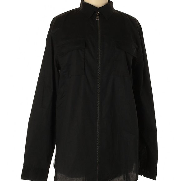 DKNY Donna Karan Oversized Utility Shirt Zipper Jacket Unisex Loose Fit Zip Up - Picture 4 of 7